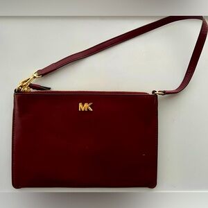 NWOT Michael Kors Small Burgundy Shoulder Bag with Zipper